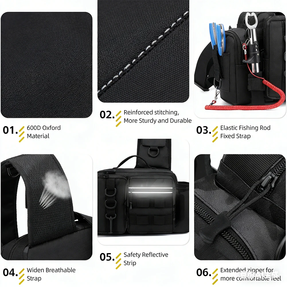 Hiking Backpack Waterproof - Olta Tutucu ile Balıkçılık Sırt Çantası