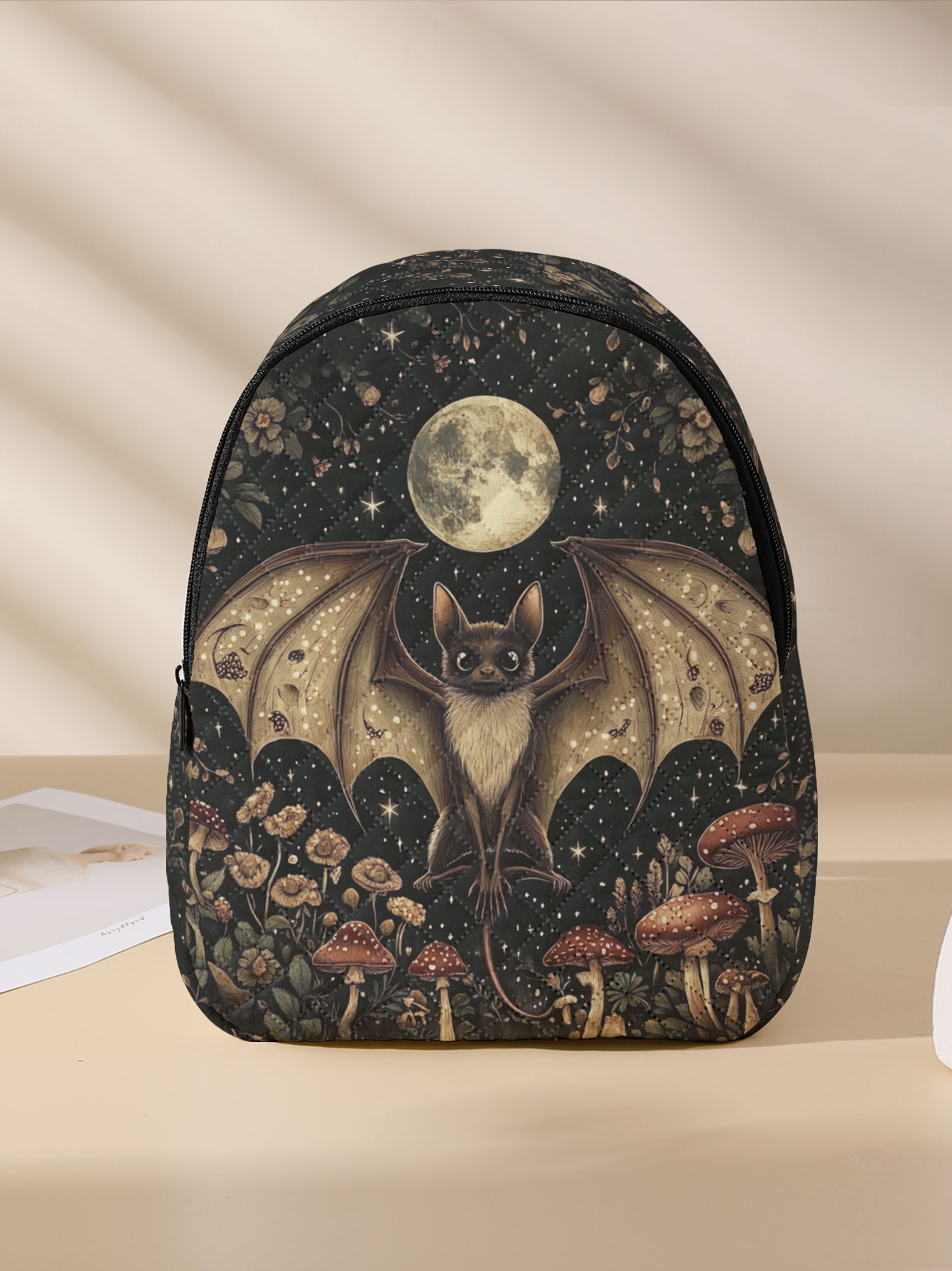Yarasa Ay Mantarı Çiçek Desenl - Fashion Backpack Women incelemesi ve fiyatı